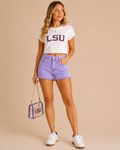 Lavender Dream Denim Shorts
