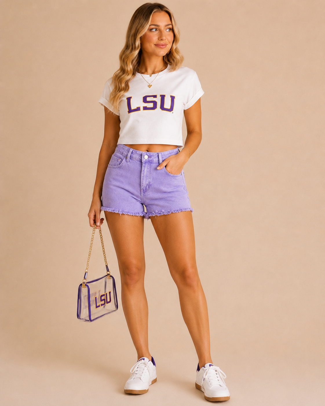 Lavender Dream Denim Shorts
