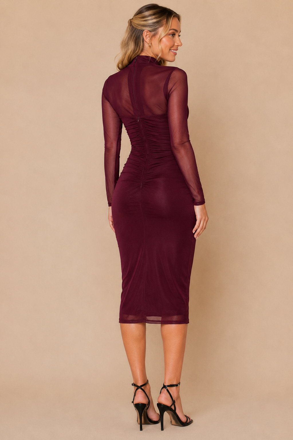 Merlot After Midnight Midi Dress