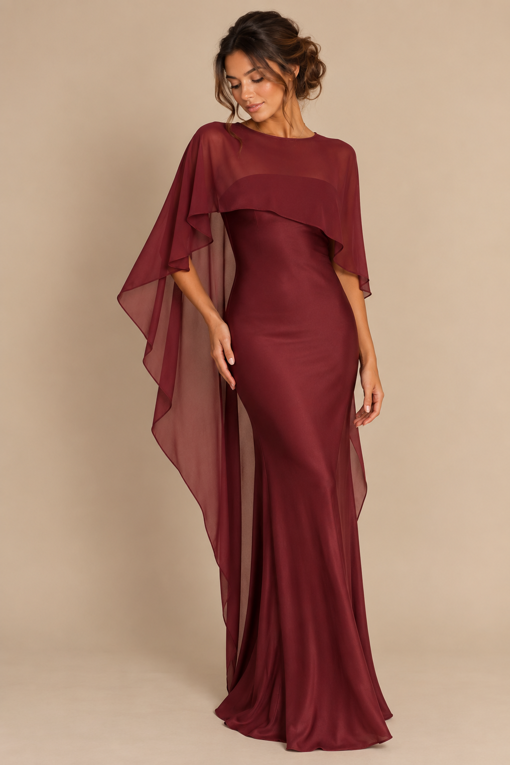 An Evening in Bordeaux Gown