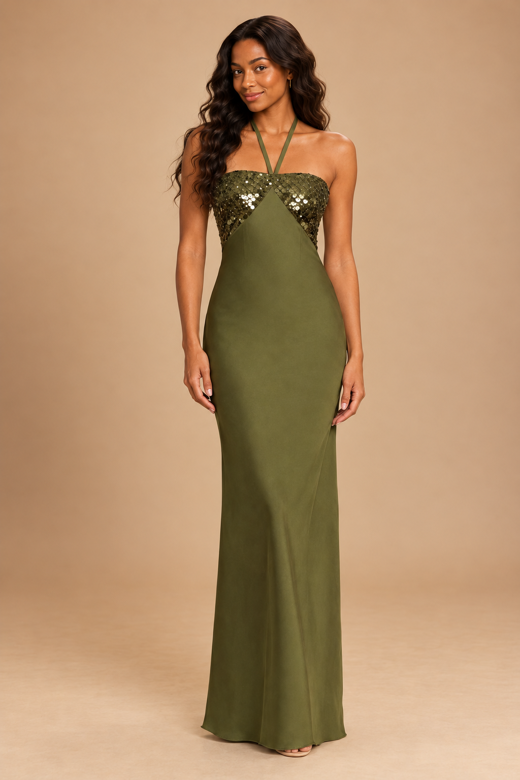 The Olive Afterglow Gown